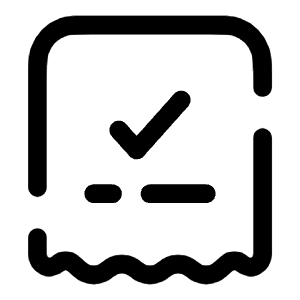 Bill Check Icon from Solar Broken Set