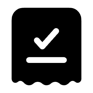Bill Check Icon from Solar Bold Set