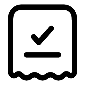 Bill Check Icon from Solar Linear Set