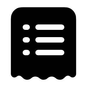Bill List Icon from Solar Bold Set