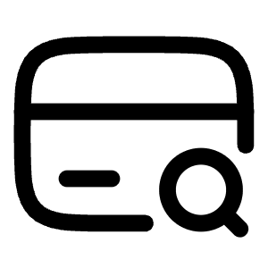 Card Search Icon from Solar Linear Set