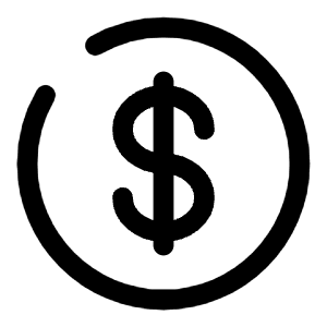 Dollar Icon from Solar Broken Set