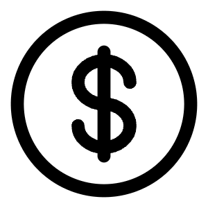 Dollar Icon from Solar Linear Set