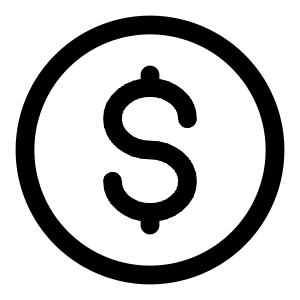 Dollar Minimalistic Icon from Solar Linear Set