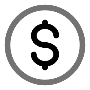 Dollar Minimalistic Icon from Solar Line Duotone Set