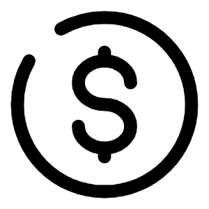 Dollar Minimalistic Icon from Solar Broken Set
