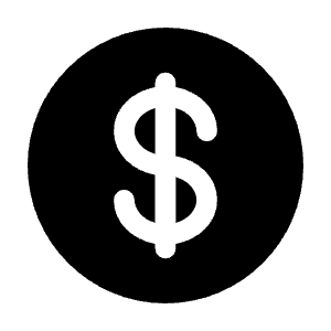 Dollar Icon from Solar Bold Set