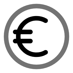 Euro Icon from Solar Line Duotone Set