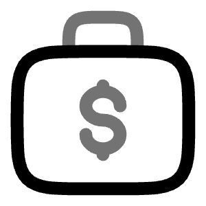 Money Bag Icon from Solar Line Duotone Set