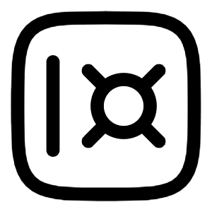Safe Square Icon from Solar Linear Set