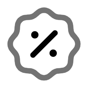 Sale Icon from Solar Line Duotone Set