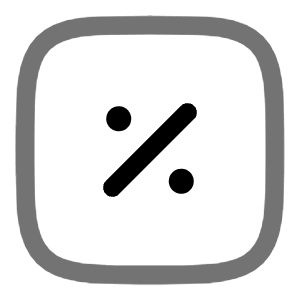 Sale Square Icon from Solar Line Duotone Set