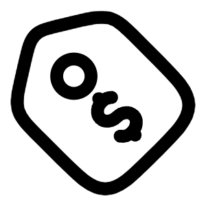 Tag Price Icon from Solar Linear Set