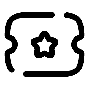 Ticker Star Icon from Solar Broken Set