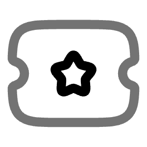 Ticker Star Icon from Solar Line Duotone Set
