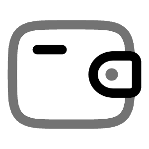 Wallet Icon from Solar Line Duotone Set