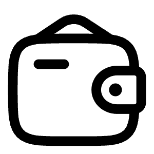 Wallet Money Icon from Solar Linear Set