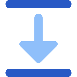 Triangle Arrow Align Move Down Bottom Icon from Core Flat Set