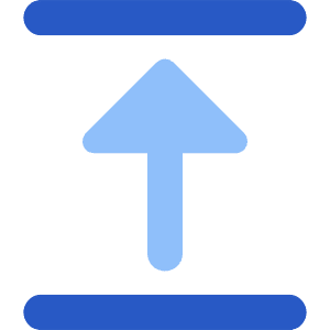 Triangle Arrow Align Move Up Top Icon from Core Flat Set