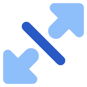 Triangle Arrow Expand Diagonal 3 Icon from Core Flat Set