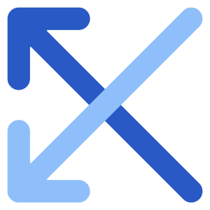 Line Arrow Crossover Left Icon from Core Flat Set