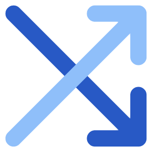 Line Arrow Crossover Right Icon from Core Flat Set