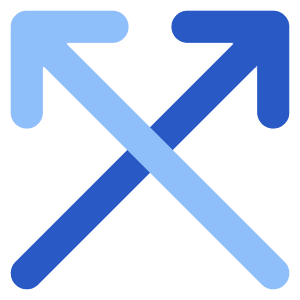 Line Arrow Crossover Up Icon from Core Flat Set