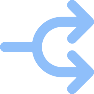 Line Arrow Split Right 1 Icon from Core Flat Set