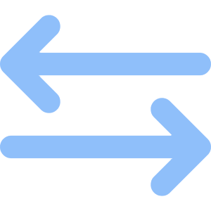 Line Arrow Transfer Horizontal 3 Icon from Core Flat Set