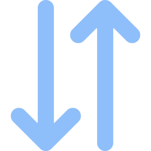 Line Arrow Transfer Vertical 3 Icon from Core Flat Set