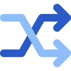 Shuffle Line Arrow Icon from Core Flat Set