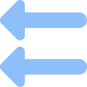 Double Triangle Arrow Left Icon from Core Flat Set