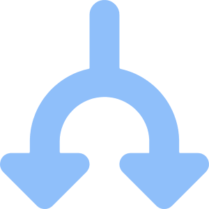 Triangle Arrow Split Down 1 Icon from Core Flat Set