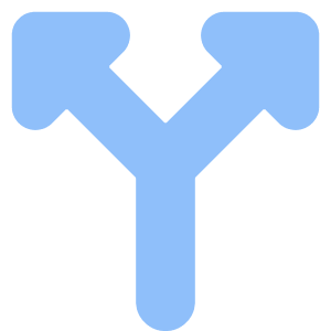 Triangle Arrow Split Vertical Up 2 Icon from Core Flat Set