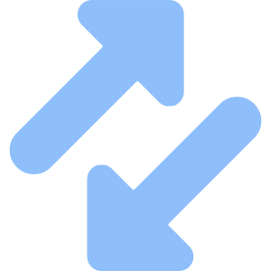 Triangle Arrow Transfer Diagonal 3 Icon from Core Flat Set