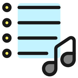 Playlist Songs Icon from Ultimate Colors - Free Set