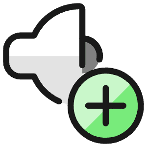 Volume Control Up 3 Icon from Ultimate Colors - Free Set