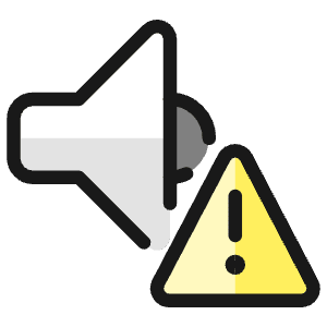 Volume Control Warning Icon from Ultimate Colors - Free Set