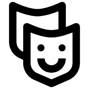 Entertainment Masks Icon from Nova Line - Free Set