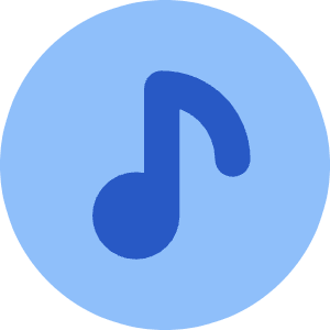 Music Note Circle Icon from Core Flat Set