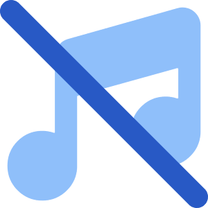 Music Note Off 2 Icon from Core Flat Set