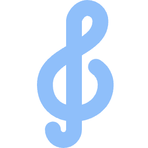 Music Note Trebble Clef Icon from Core Flat Set