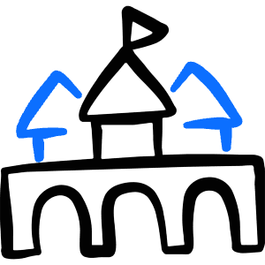 Amusement Park Castle Icon from Freehand Duotone - Free Set