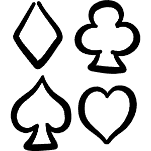 Card Game Symbols Icon from Freehand Line - Free Set