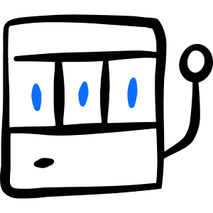 Casino 777 Slot Machine Icon from Freehand Duotone - Free Set