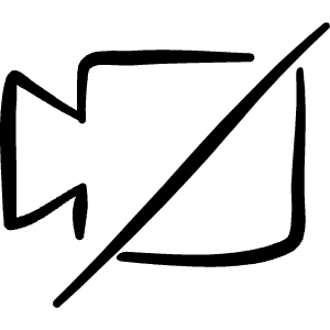 Controls Camera Off Icon from Freehand Line - Free Set