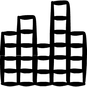 Equalizer Bar Graph Icon from Freehand Line - Free Set