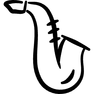 Instrument Saxophone Icon from Freehand Line - Free Set