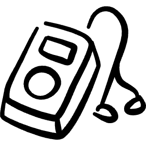 Ipod Player Icon from Freehand Line - Free Set