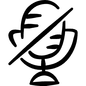 Microphone Off Icon from Freehand Line - Free Set